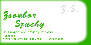 zsombor szuchy business card